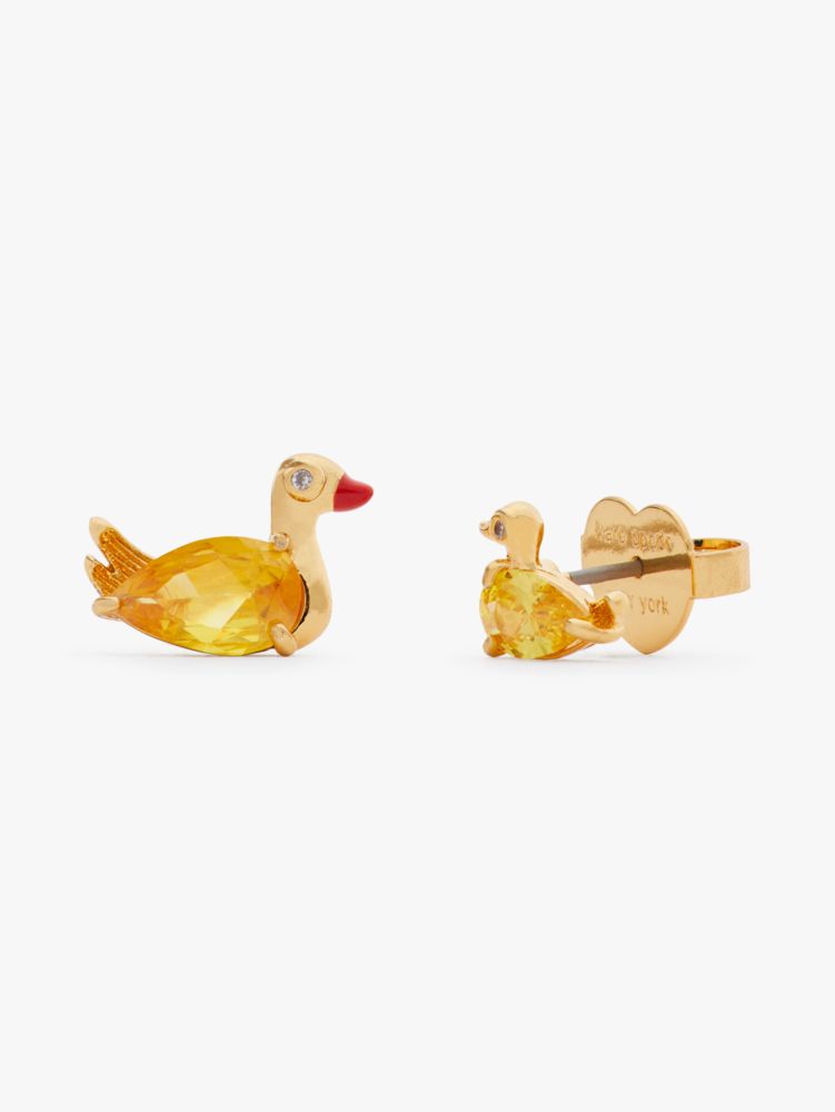Kate Spade,Love You, Mom Duck Asymmetrical Studs,