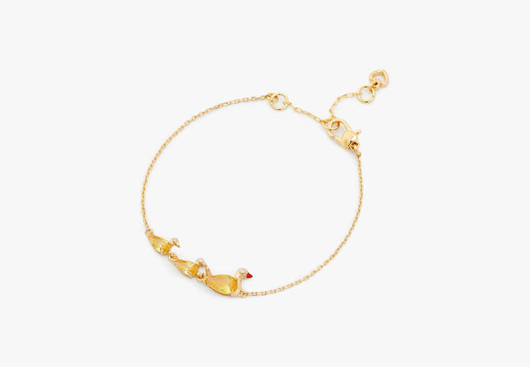 Kate Spade,Love You, Mom Ducks In A Row Bracelet,Yellow Gold image number 0