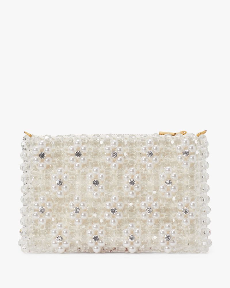 Purl Flower Beaded Mini Shoulder Bag