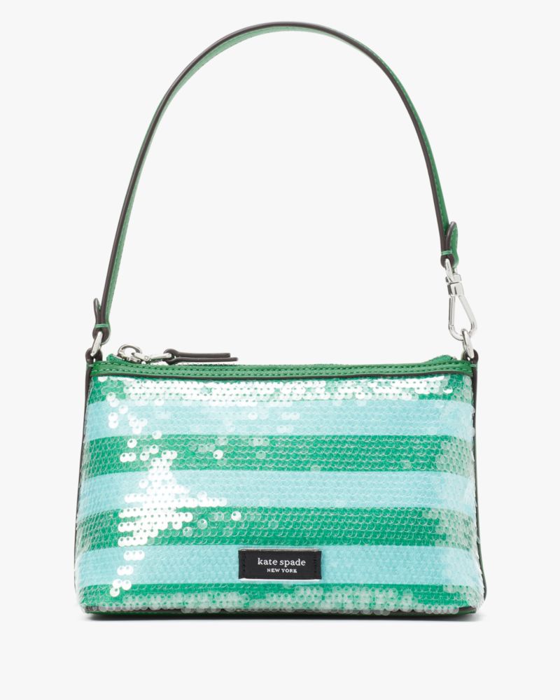 Kate Spade New York Seaside Stripe Sequin Pouchette Bag