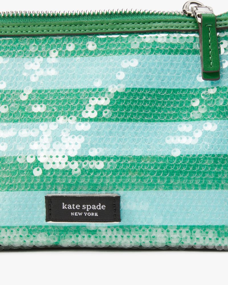 Kate Spade New York Seaside Stripe Sequin Pouchette Bag