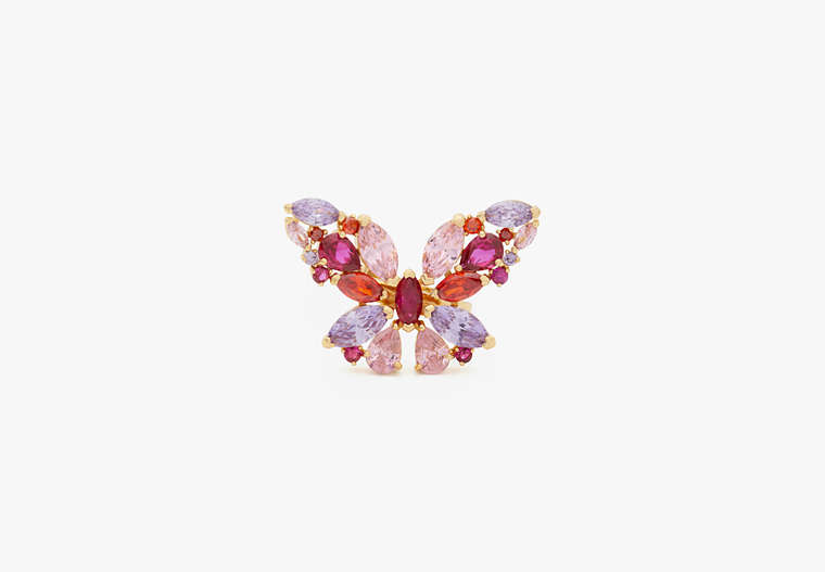 Kate Spade,Social Butterfly Statement Ring,Pink Multi image number 0
