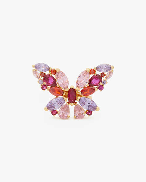 Kate Spade,Social Butterfly Statement Ring,Pink Multi