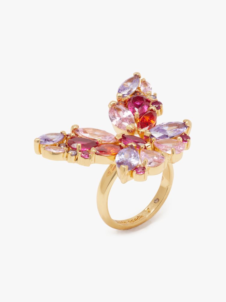 Kate Spade,Social Butterfly Statement Ring,Pink Multi