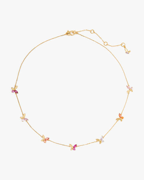Kate Spade,Social Butterfly Necklace,Pink Multi