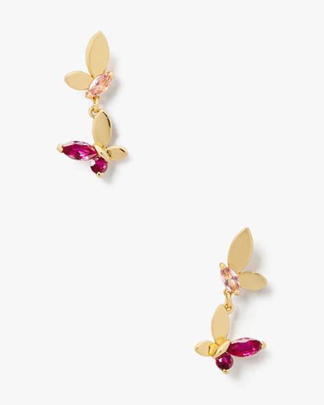 Kate Spade,Social Butterfly Drop Earrings,Pink Multi