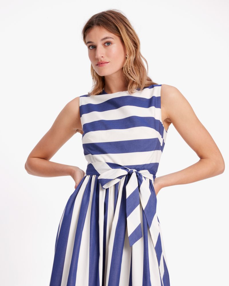 Awning Stripe Tie Waist Dress