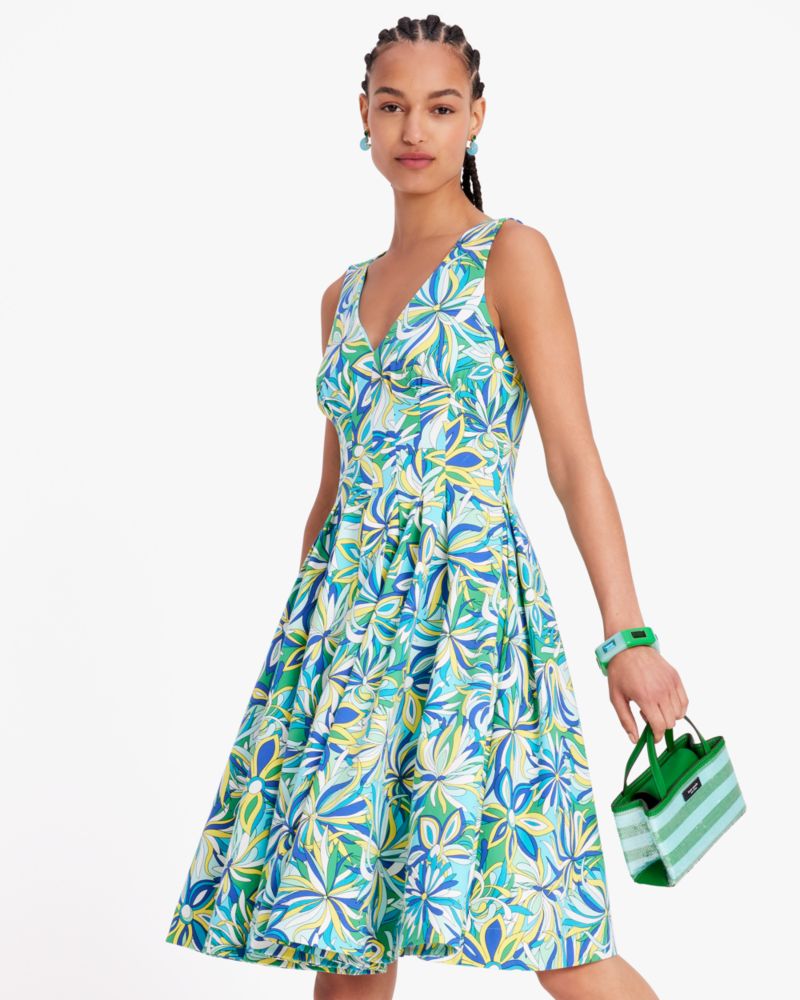 Kate spade green outlet floral dress