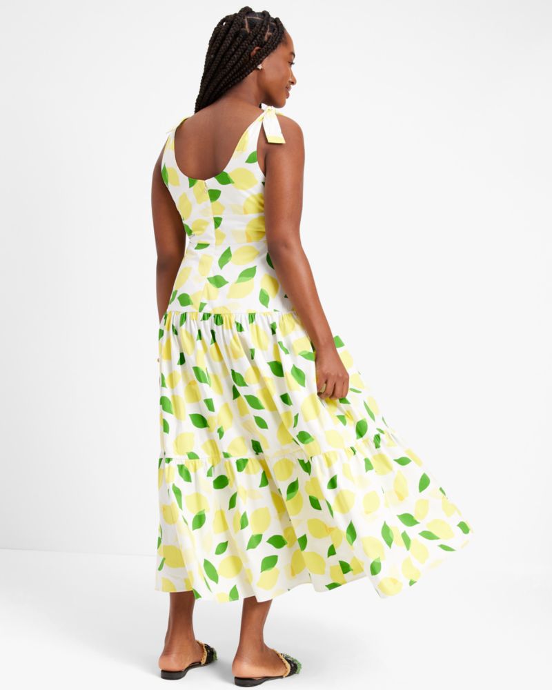 Kate Spade,Lemon Toss Tiered Maxi Dress,