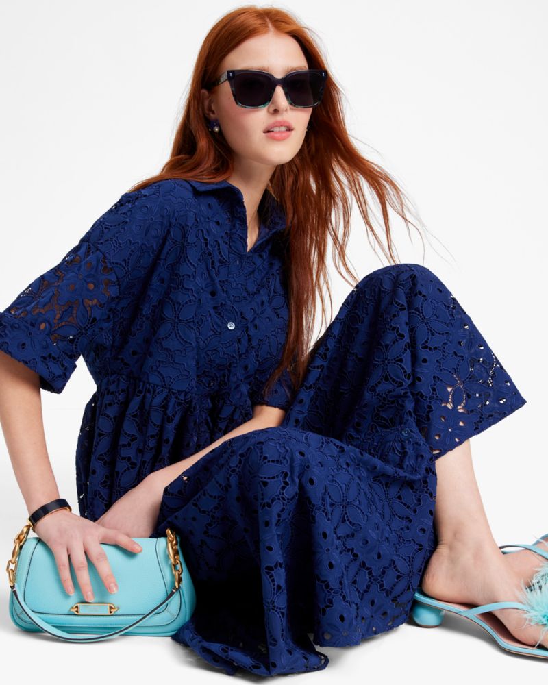 Kate Spade,Embroidered Cutwork Montauk Dress,