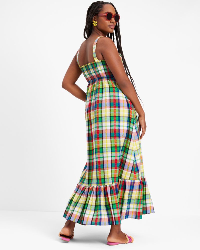 Kate Spade,Coastal Plaid Bow Dress,