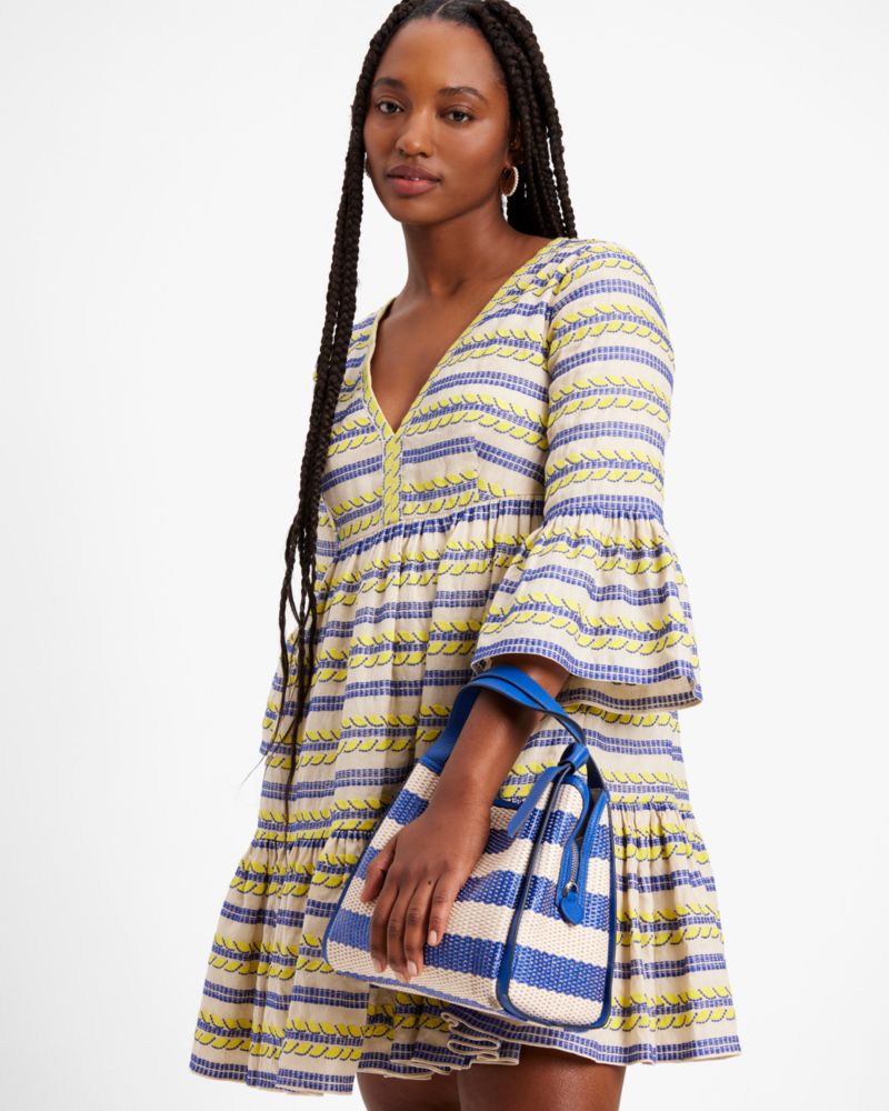 Awning Stripe Embroidered Tunic