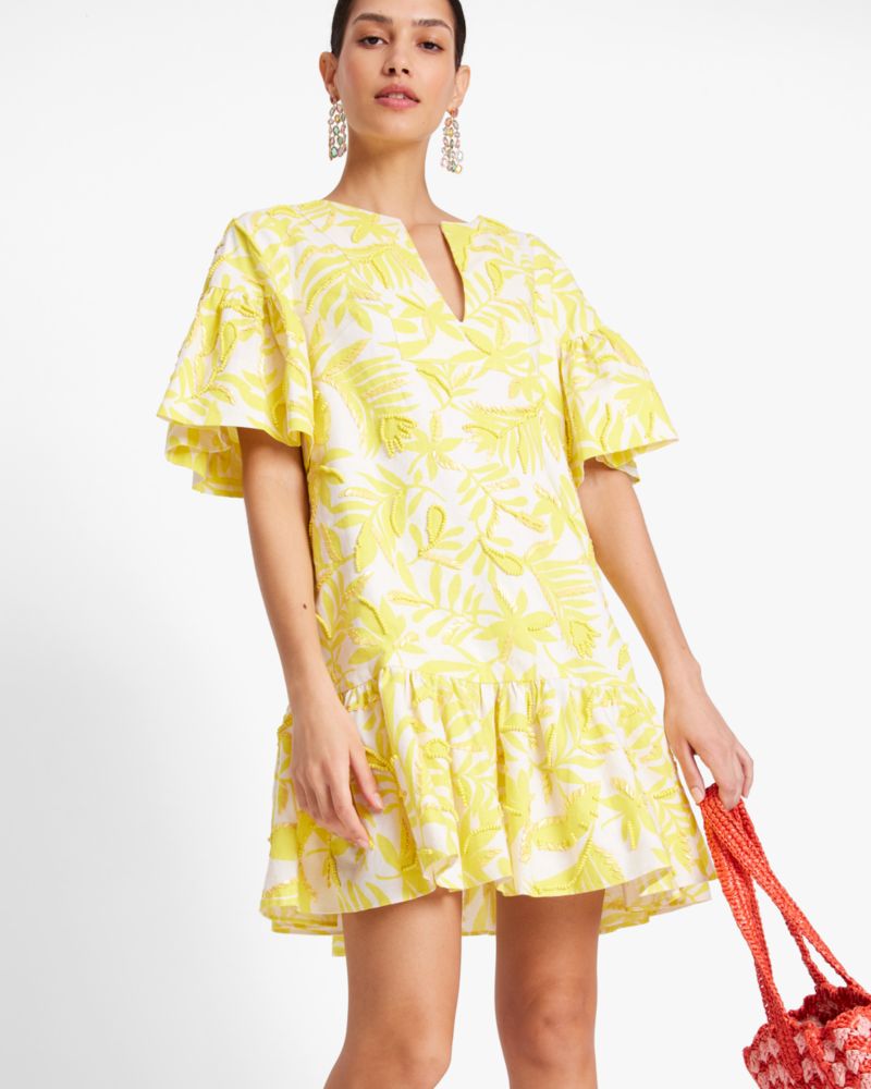 Tropical Foliage Embellished Tunic | Kate Spade New York