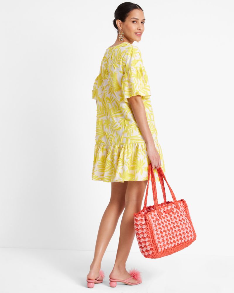 Kate Spade,Tropical Foliage Embellished Tunic,