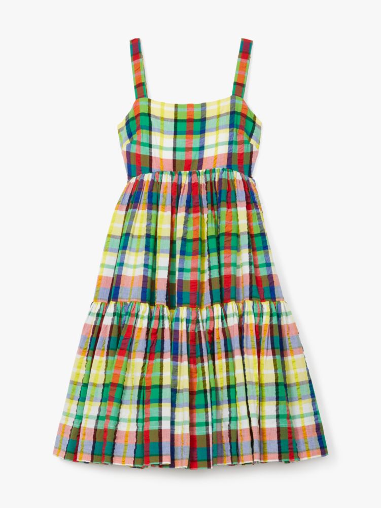 Coastal Plaid Tiered Mini Dress | Kate Spade IE