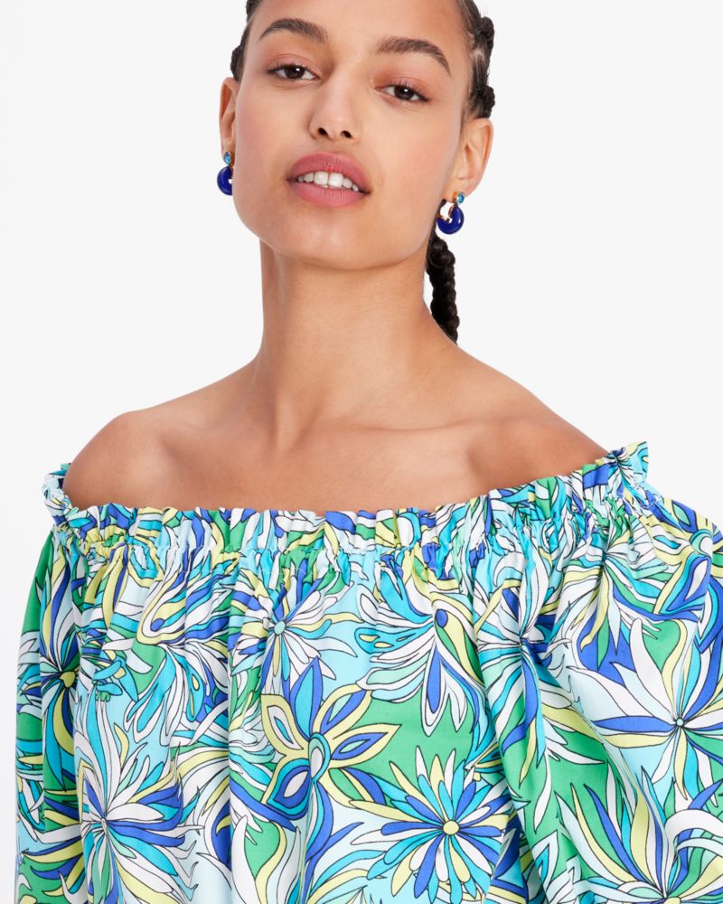 Anemone Floral Off-the-shoulder Top