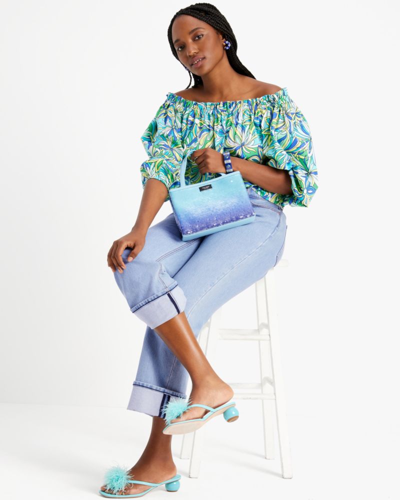 Anemone Floral Off-the-shoulder Top