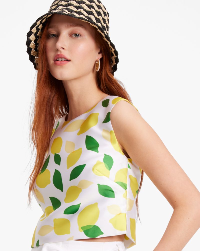 Lemon Toss Mikado Shell | Kate Spade New York