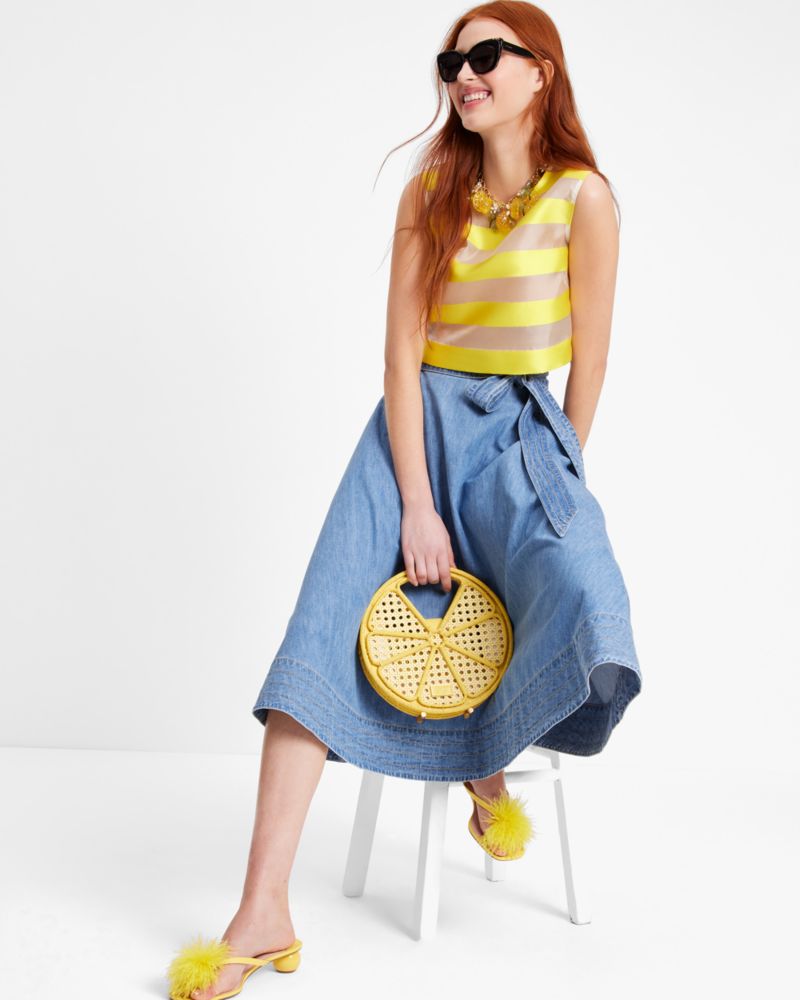 Kate Spade,Awning Stripe Organza Shell,