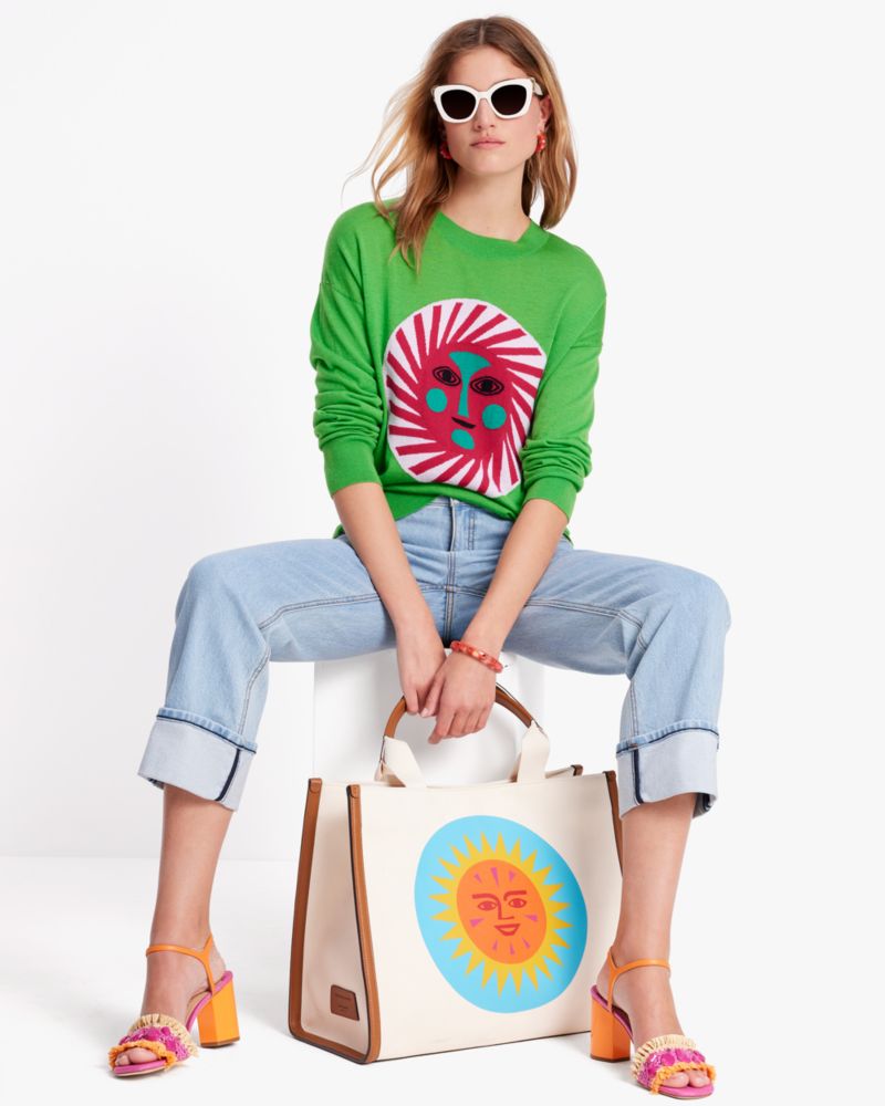 Kate Spade,Alexander Girard x Kate Spade Sweater,Parrot Green