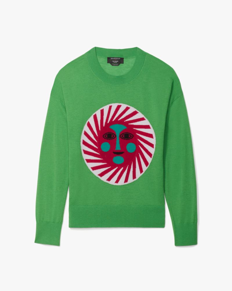 Kate Spade,Alexander Girard x Kate Spade Sweater,Parrot Green