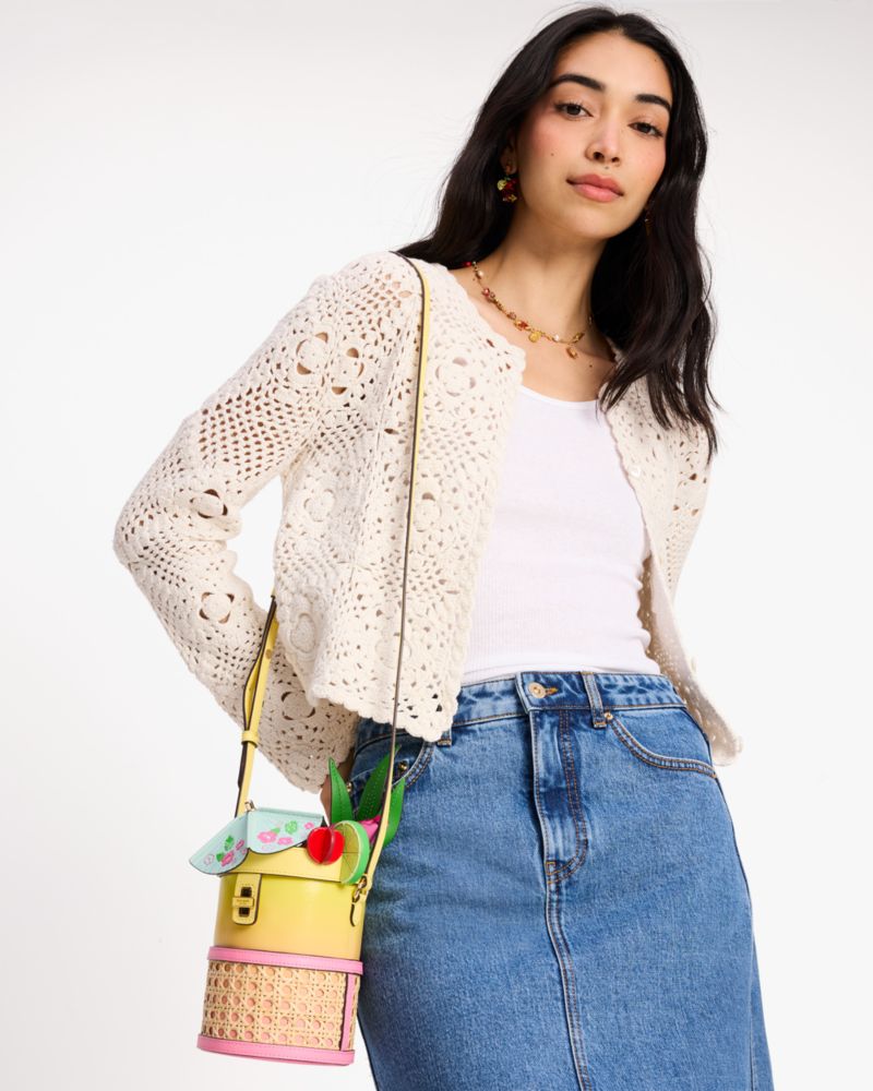 Crochet Crewneck Cardigan | Kate Spade New York