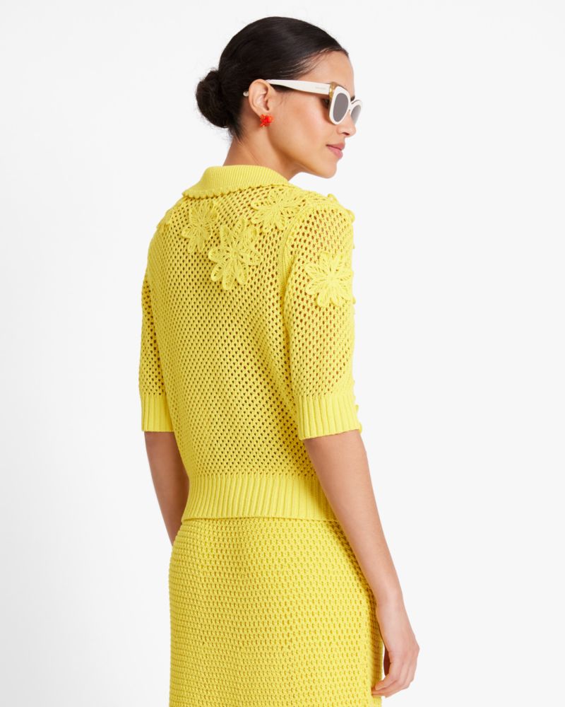 Kate Spade,Crochet Knit Sweater,