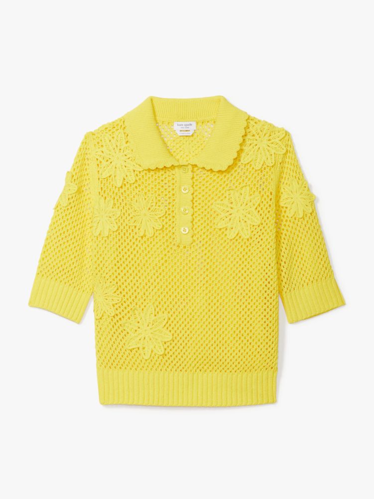 Kate Spade,Crochet Knit Sweater,