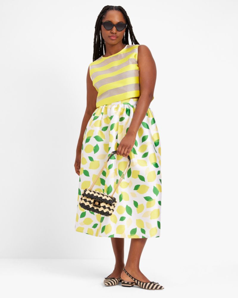 Kate Spade,レモン トス ミカド ミディ スカート,ウェア,