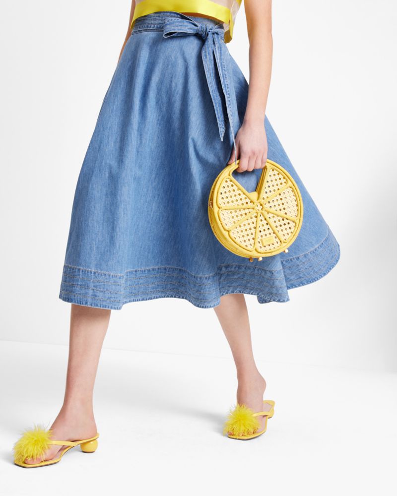 Kate spade hotsell denim wrap skirt