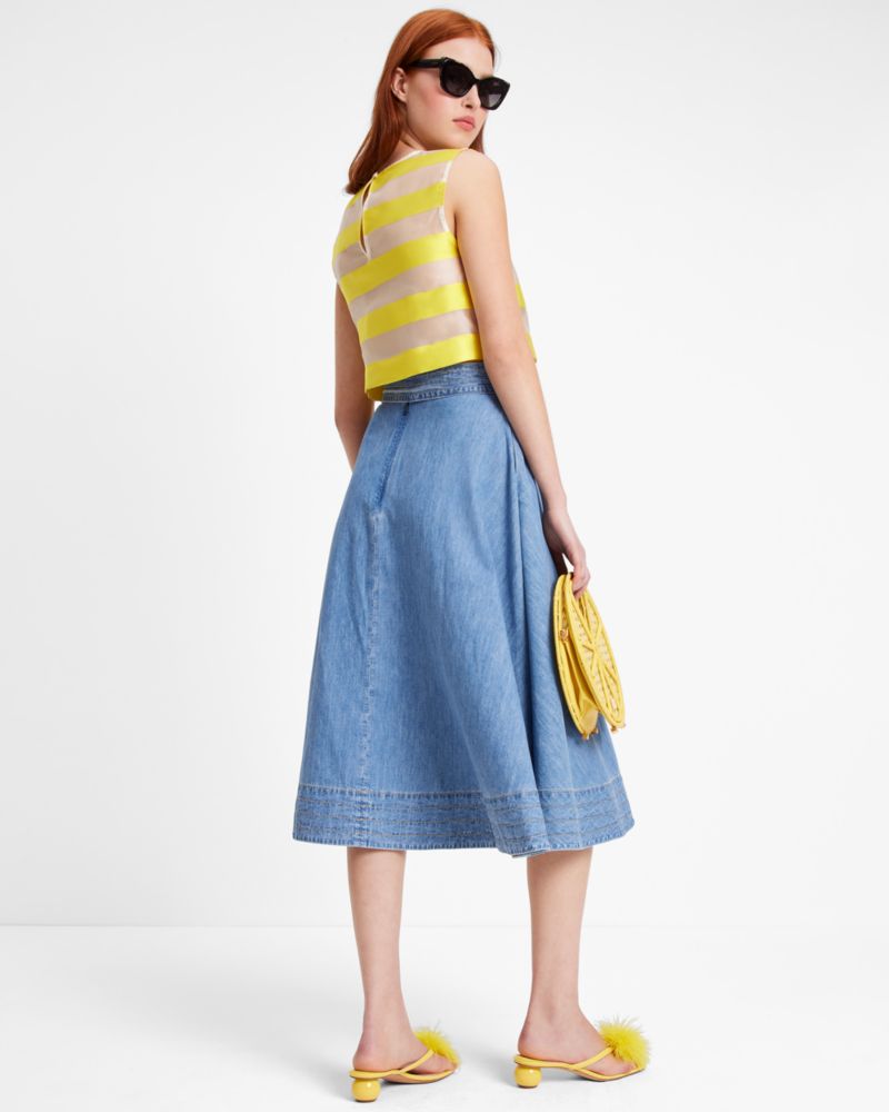 Chambray Midi Skirt