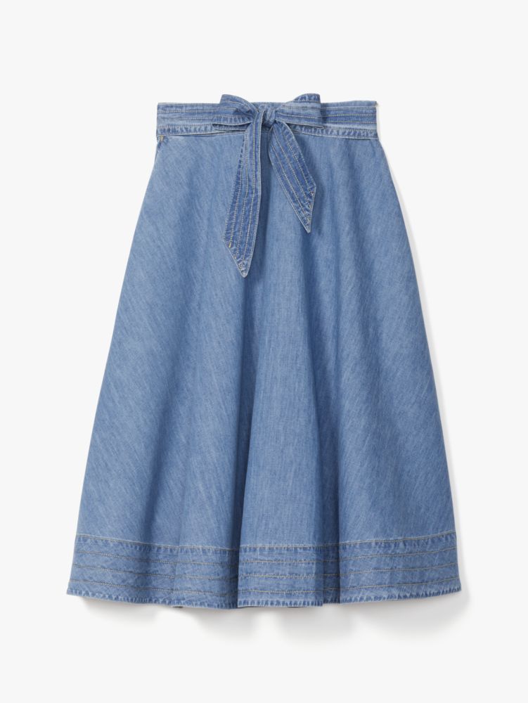 Chambray Midi Skirt