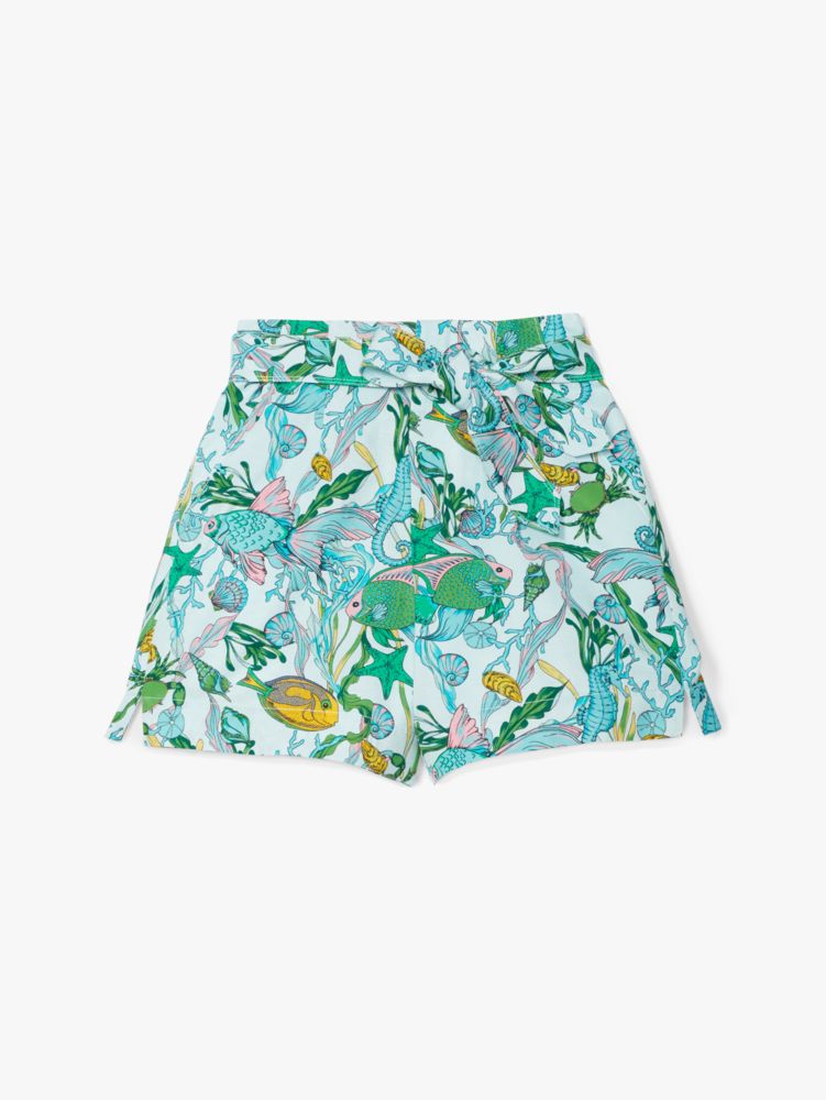 Under The Sea Tie Waist Shorts | Kate Spade New York