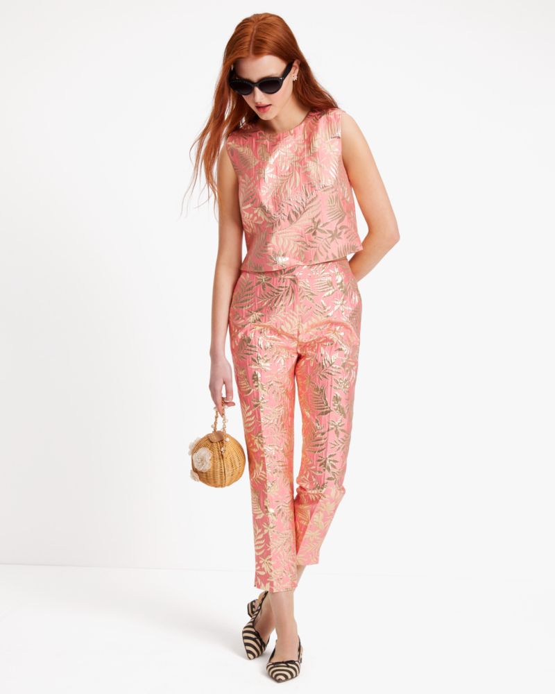 Kate Spade New York Jackie Scalloped Capri Pants, $248, Neiman Marcus