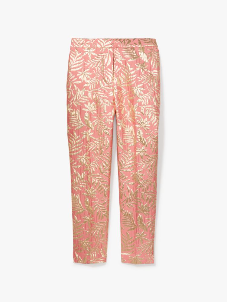 Kate Spade,Tropical Foliage Doris Pants,Sea Star/Gold