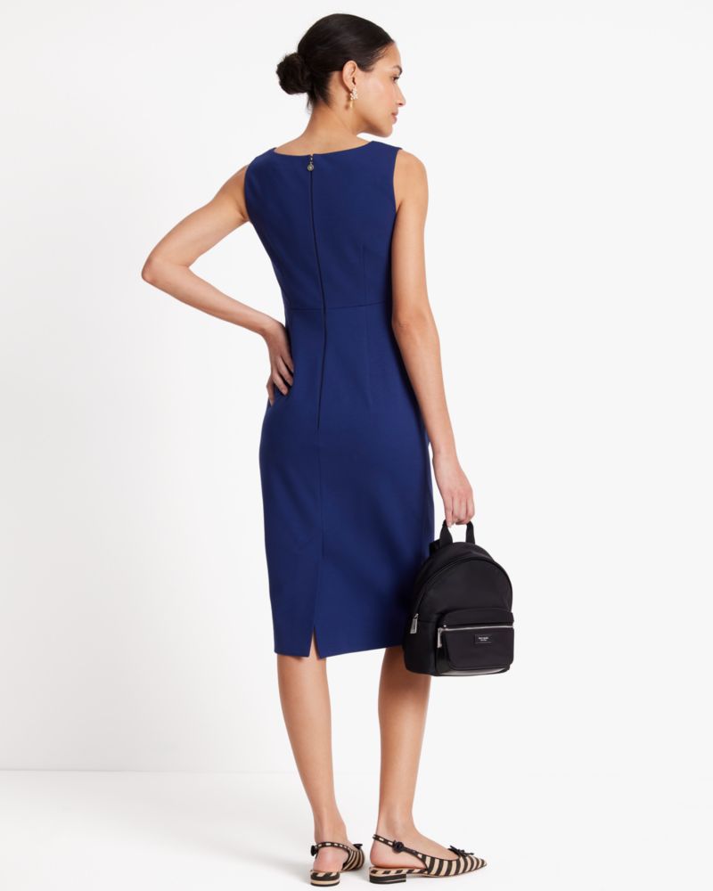 Sleeveless V-neck Ponte Dress