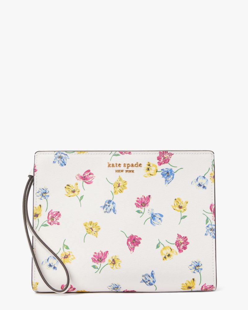 kate spade, Bags, Kate Spade Morgan Rose Garden Gusseted Wristlet