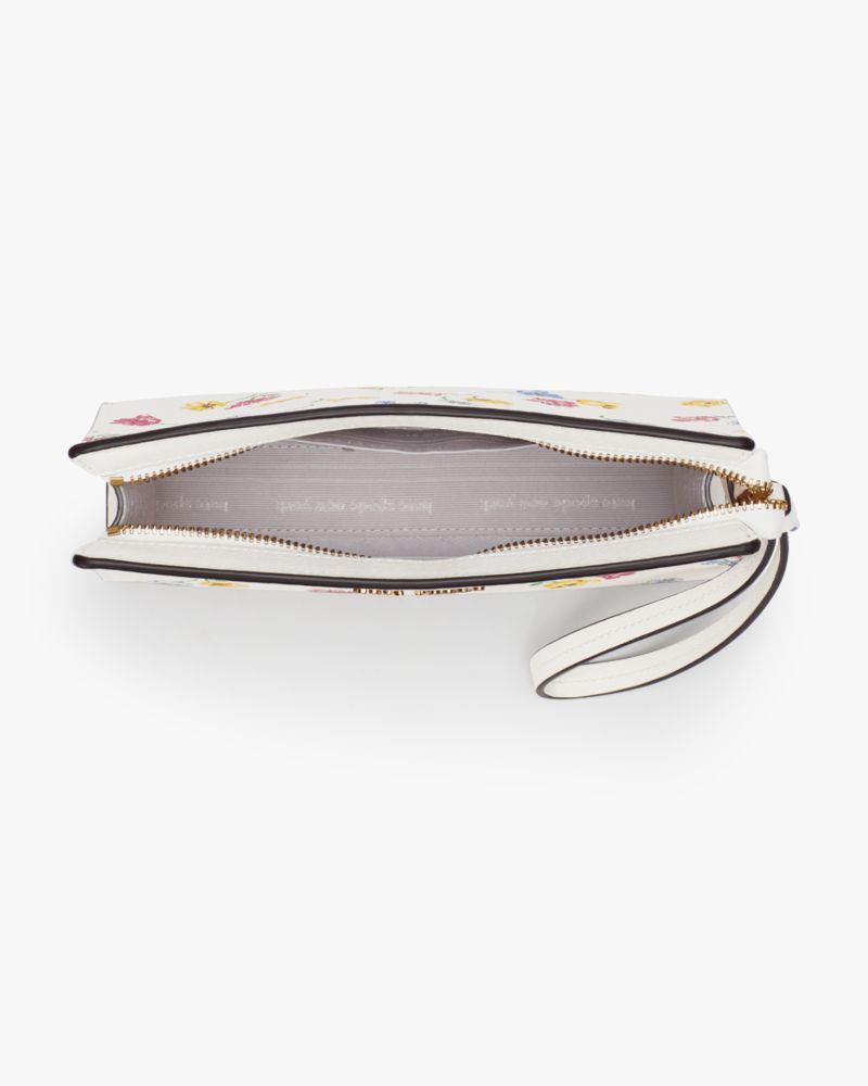 Kate Spade,Morgan Tulip Toss Gusseted Wristlet,Cream Multi