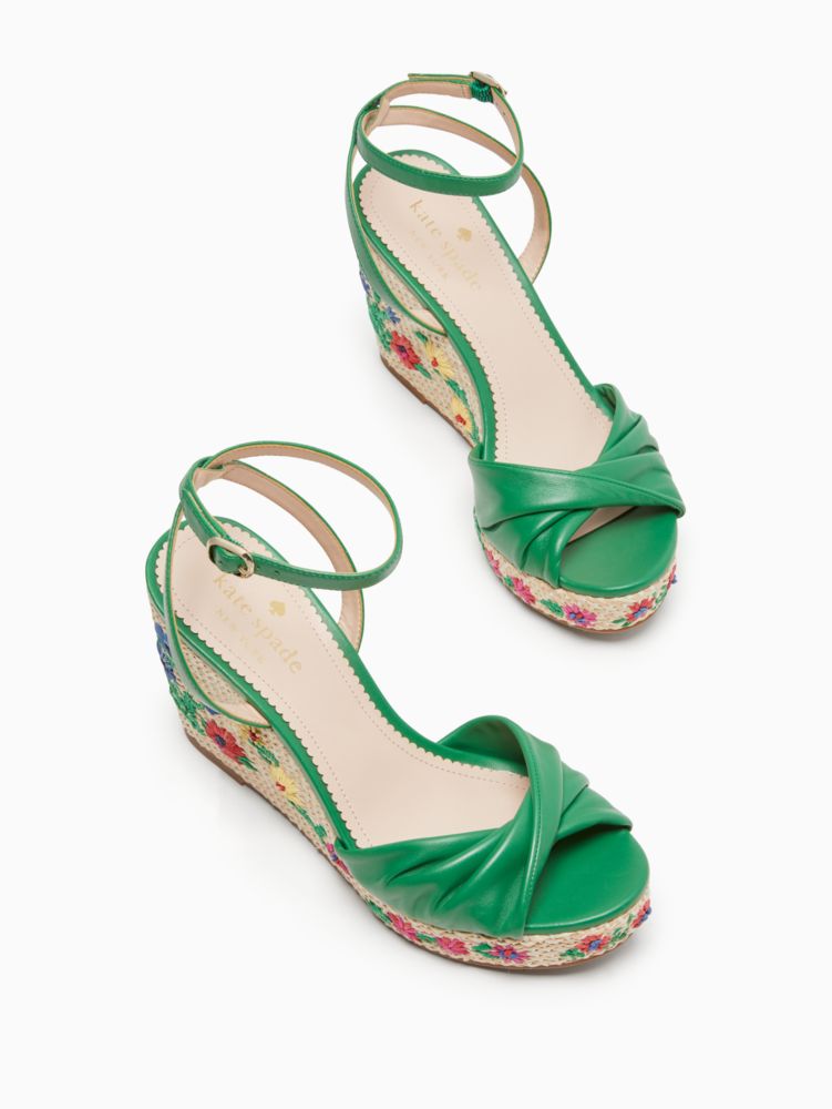 Kate Spade,tallulah sandals,Green Bean Multi