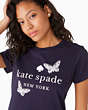 Kate Spade,バタフライ ロゴ Tシャツ,ウェア,パリジャンネイビー