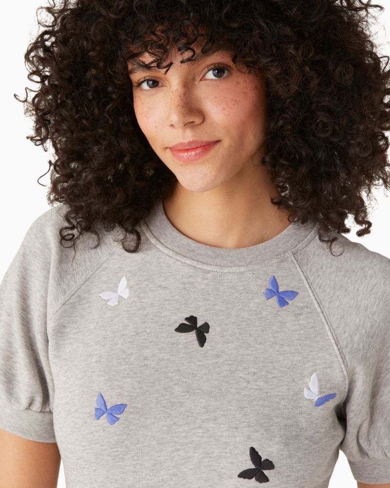 Embroidered Butterfly Pullover Sweatshirt Kate Spade Outlet