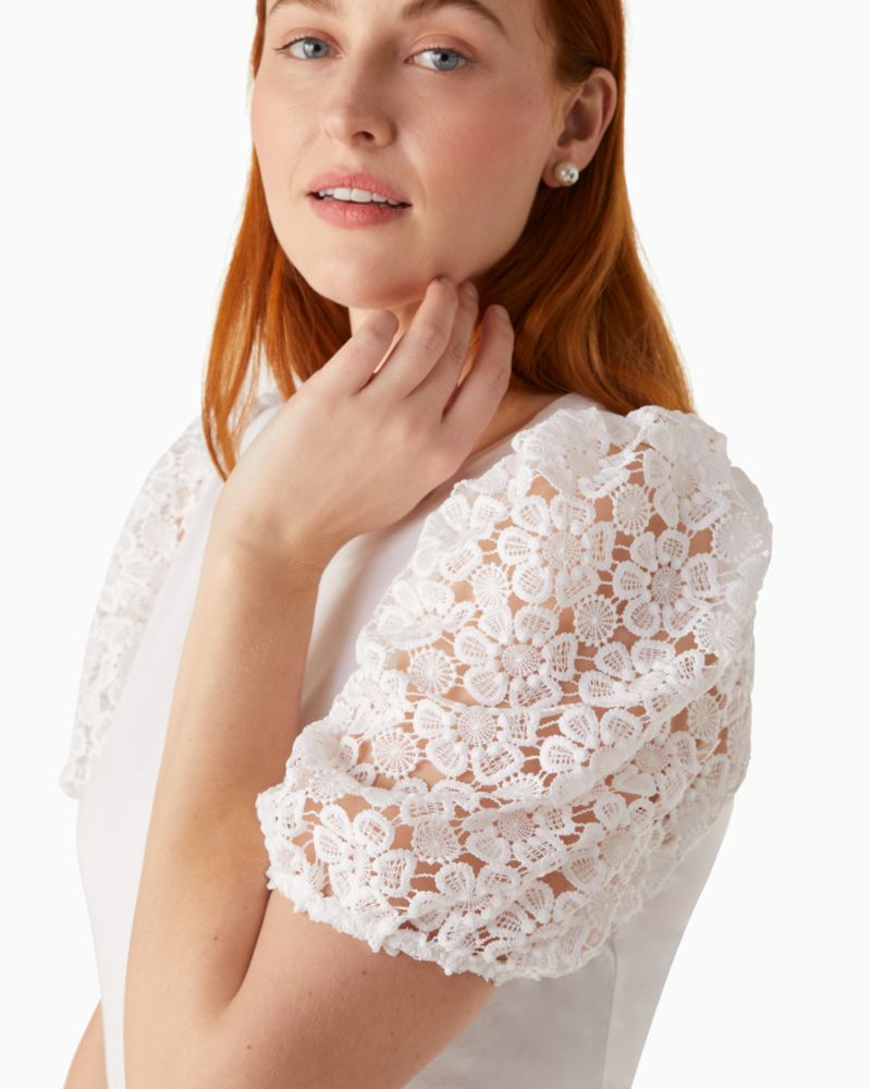 Lace Puff-sleeve Tee