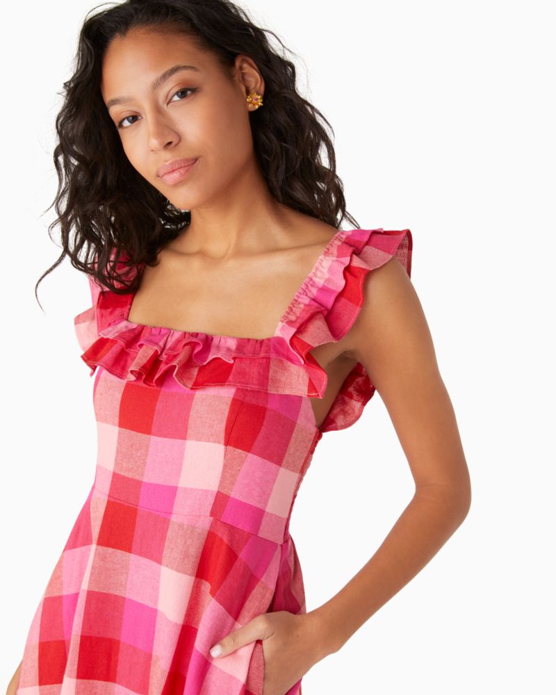 Picnic Woven Ruffle Midi Dress