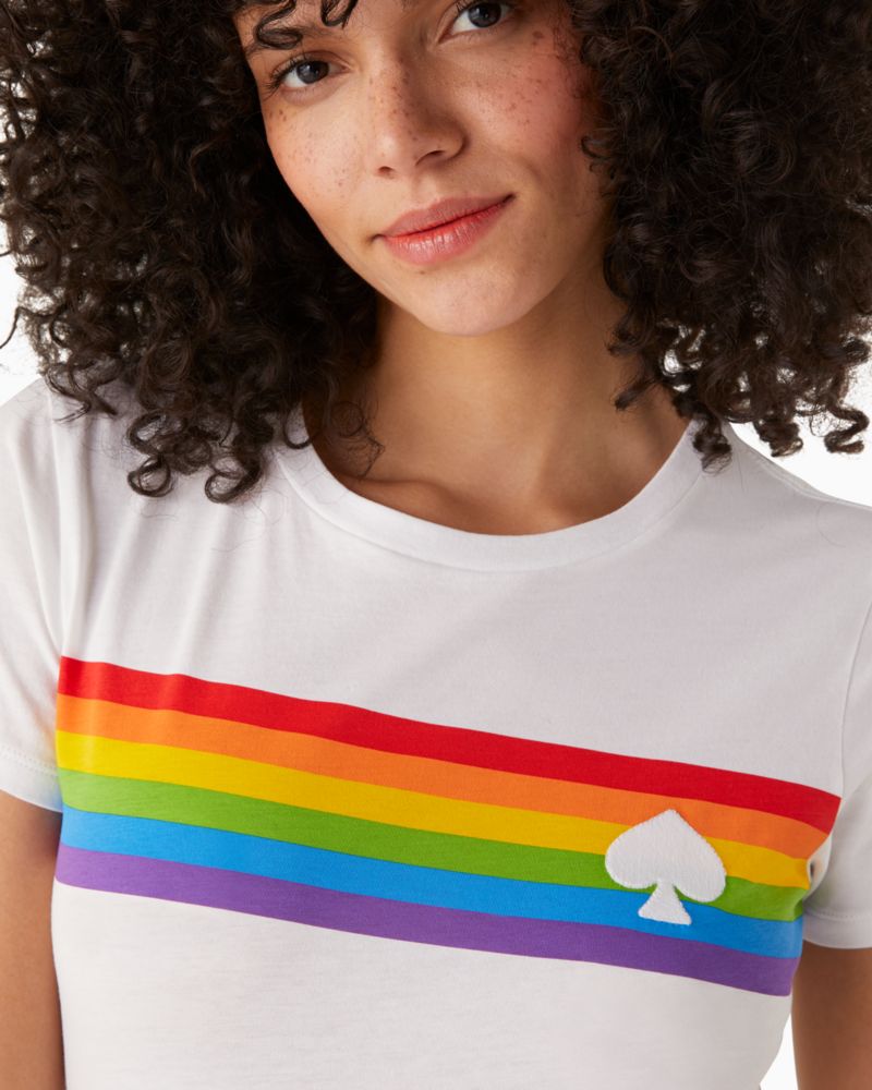 Rainbow Stripe Logo Tee