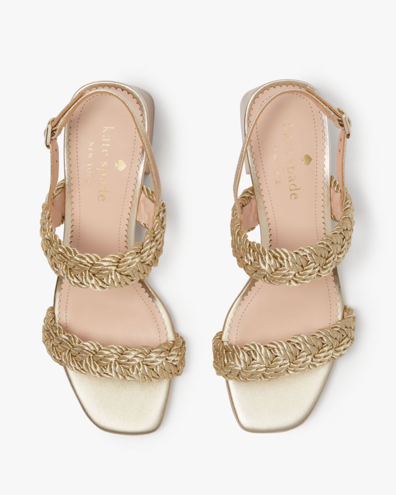 Kate Spade,valentina mid sandals,Pale Gold