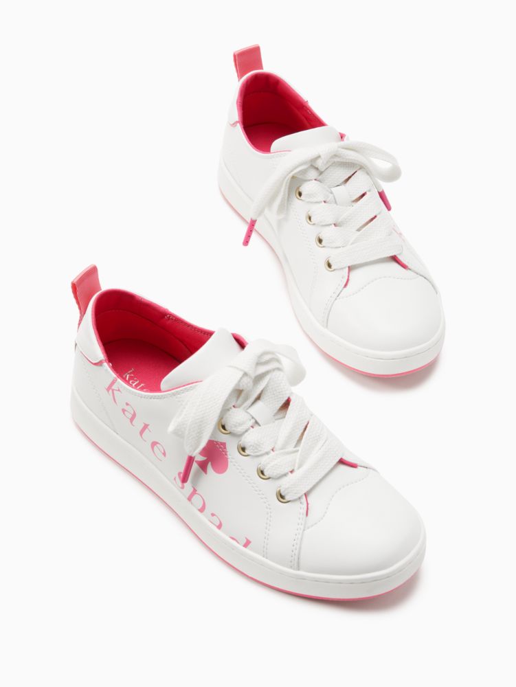 Kate Spade,Nikki Sneaker,Optic White/Pink Peppercorn