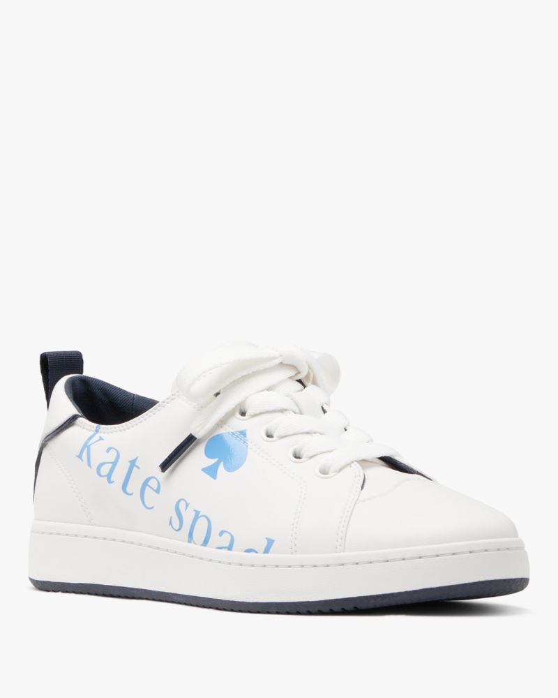 Kate Spade,Nikki Sneaker,Rubber,Leather,Lining Cotton,Casual,Piping,Pull Tab,Casual,White