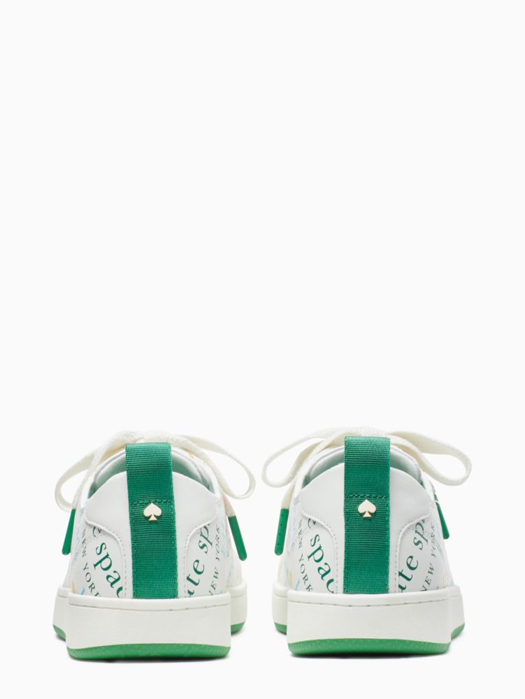 Kate Spade,nixie sneakers,Optic White/Green Bean