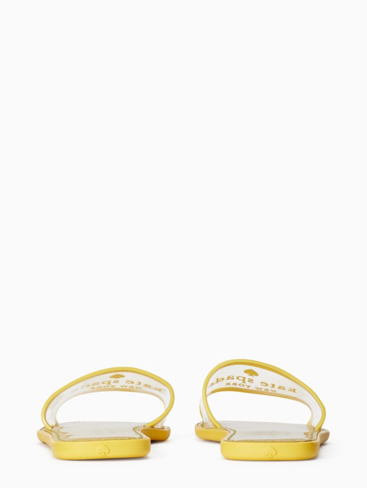 Kate Spade,peyton clear sandals,Dandelion Yellow