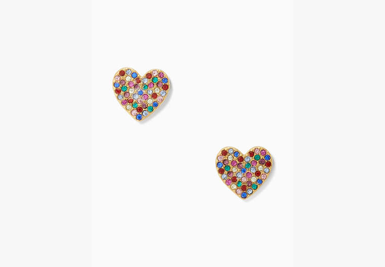 Kate Spade,yours truly pave studs,Rainbow Multi
